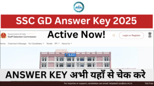 SSC GD Answer Key 2025
