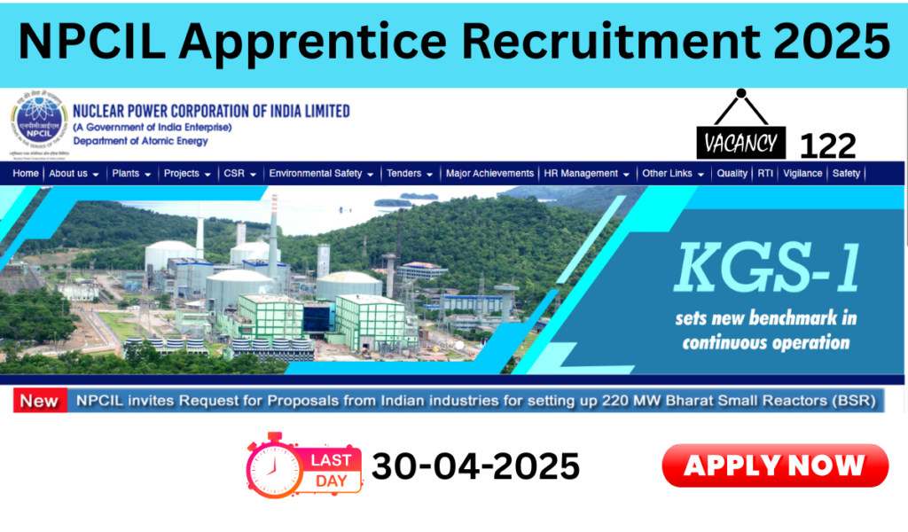 NPCIL Apprentice Recruitment 2025