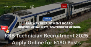 RRB Technician Recruitment 2025 – Apply Online for 6180 Posts